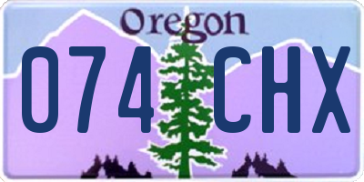 OR license plate 074CHX