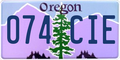 OR license plate 074CIE