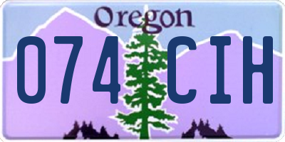 OR license plate 074CIH