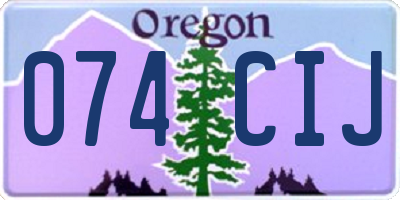 OR license plate 074CIJ