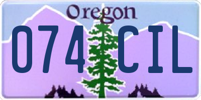 OR license plate 074CIL