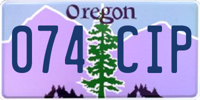 OR license plate 074CIP