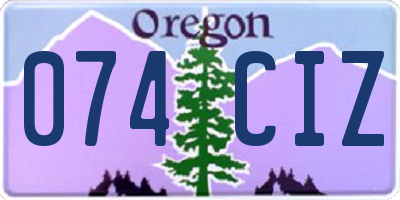 OR license plate 074CIZ