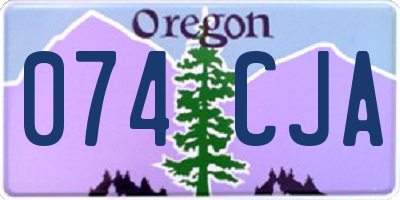 OR license plate 074CJA