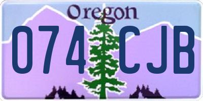 OR license plate 074CJB