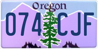 OR license plate 074CJF