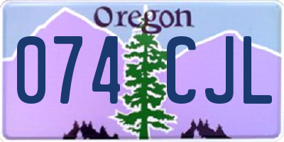 OR license plate 074CJL