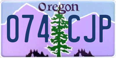 OR license plate 074CJP