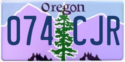 OR license plate 074CJR