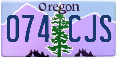 OR license plate 074CJS