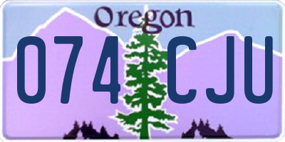 OR license plate 074CJU