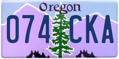 OR license plate 074CKA