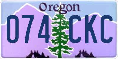 OR license plate 074CKC
