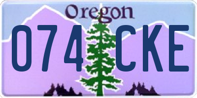 OR license plate 074CKE