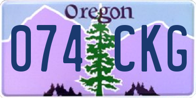 OR license plate 074CKG