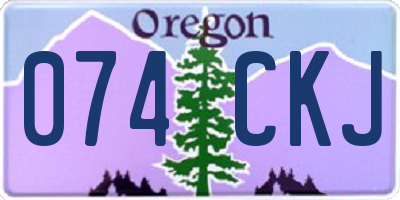 OR license plate 074CKJ