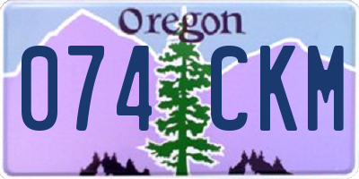 OR license plate 074CKM