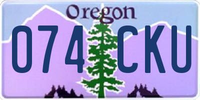 OR license plate 074CKU