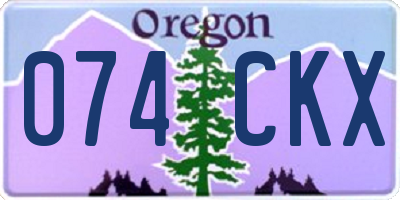 OR license plate 074CKX