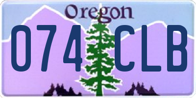 OR license plate 074CLB