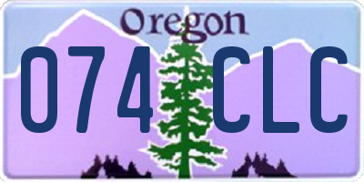 OR license plate 074CLC