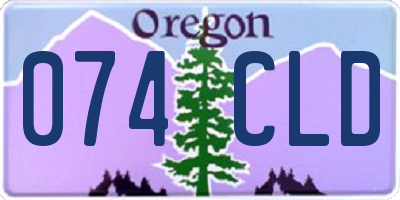 OR license plate 074CLD