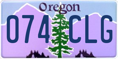 OR license plate 074CLG