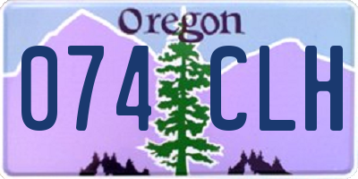 OR license plate 074CLH