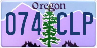 OR license plate 074CLP