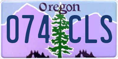 OR license plate 074CLS