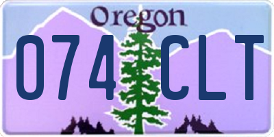 OR license plate 074CLT