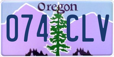 OR license plate 074CLV
