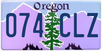 OR license plate 074CLZ