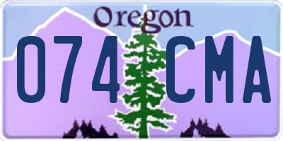 OR license plate 074CMA