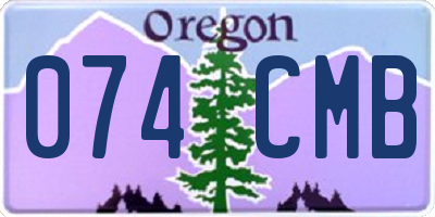OR license plate 074CMB