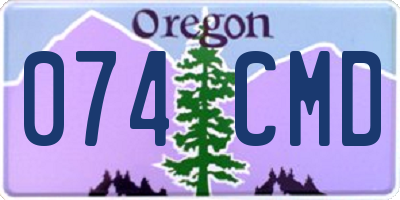 OR license plate 074CMD