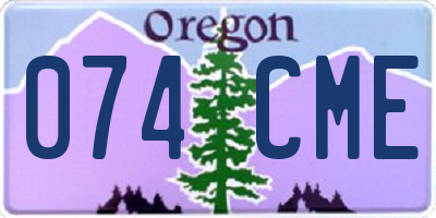 OR license plate 074CME