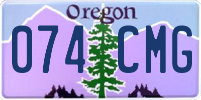 OR license plate 074CMG