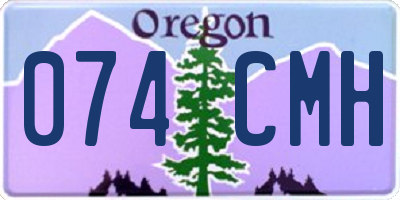 OR license plate 074CMH