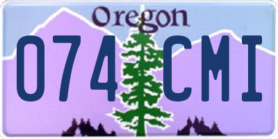 OR license plate 074CMI