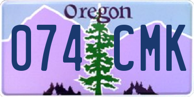 OR license plate 074CMK