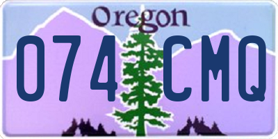 OR license plate 074CMQ
