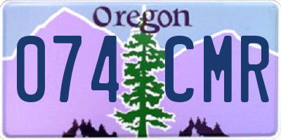 OR license plate 074CMR