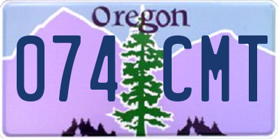 OR license plate 074CMT
