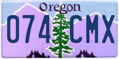 OR license plate 074CMX
