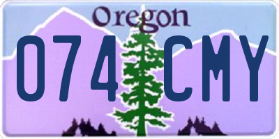 OR license plate 074CMY
