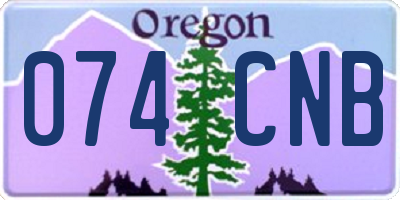 OR license plate 074CNB