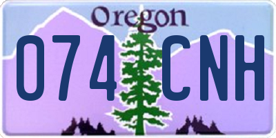 OR license plate 074CNH