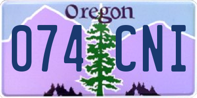 OR license plate 074CNI