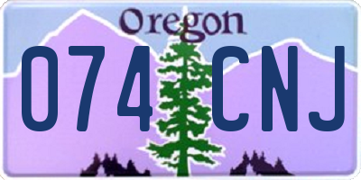 OR license plate 074CNJ